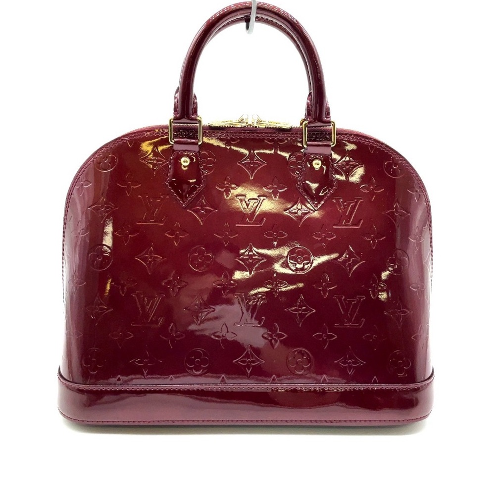 ✨ FULL SET ✨ Louis Vuitton Alma PM Monogram Vernis - Rouge Fauviste - Picture 3 of 16